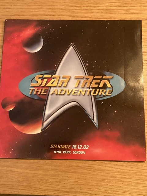 STAR TREK The Adventure Rare exhibition brochure from Hyde Park London 18/12/02.