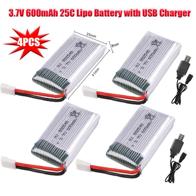 Batterie Lipo 3.7V 380mAh Pour Drone - Prise XH2.54 - Légère Et Performante