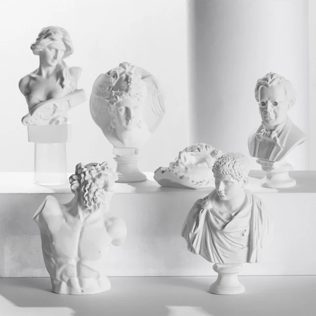 GYPSUM PORTRAITS GREEK Mythology Figurine Famous Sculpture Plaster Bust ...