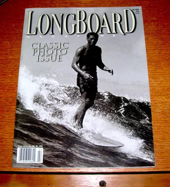 Vintage 1996 Longboard Surfing Magazine Single Issue Classic Photo Issue Feb/Mar