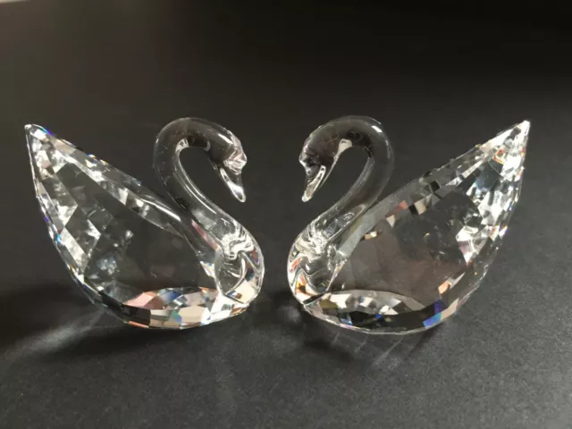 Swarovski Silver Crystal Wedding Bridal Swans Set/Pair of 2 (Couple) Medium Size