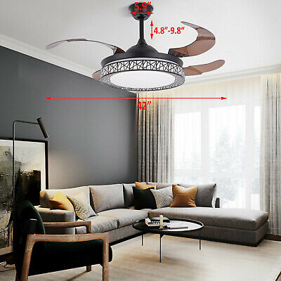Ventilateur de plafond à LED 4 pales avec éclairage de lumière éclairage de vent