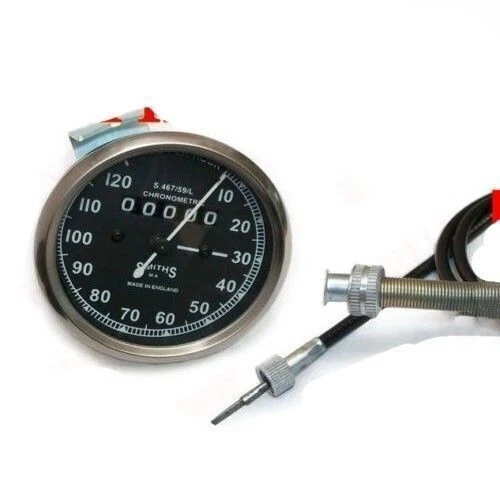 FITS FOR Replica Smiths Speedometer Speedo 0-120 Mph+ 54 Cable BSA Enfield Ariel
