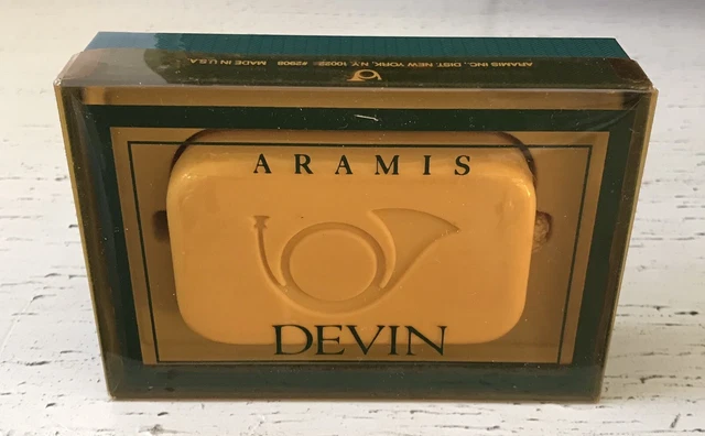 Jabón fresco vintage Aramis Devin Country en cuerda 5 oz ~ nuevo stock antiguo en caja