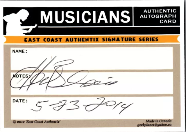Hal Blaine Authentic Autographed Legendary Drummer Wreaking Crew Custom Card