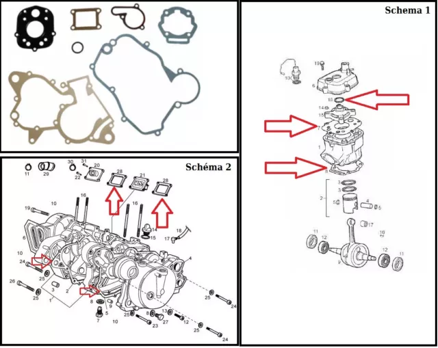 POCHETTE joints moteur pour derbi senda  après 2006 gilera  euro 3