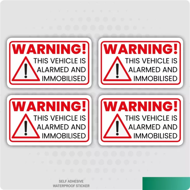 WARNING car sticker, VEHICLE RULES - Warning - Sticker
