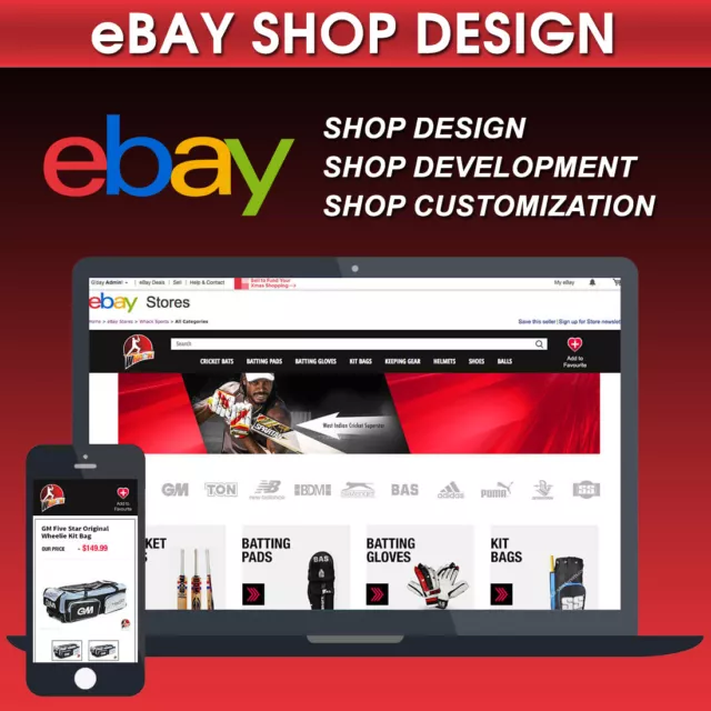 eBay Shop Design Template Custom Store Responsive Listing Https Mobile HTML 2021