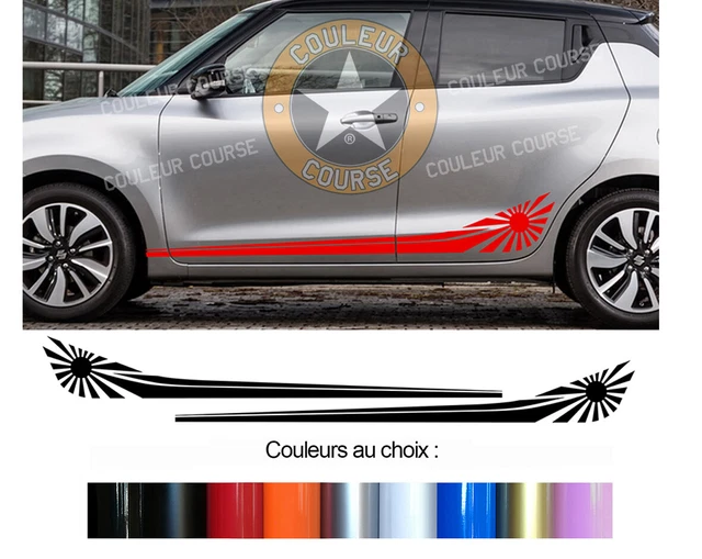 Autocollant Vinyle Soleil Levant Drapeau JDM Pour Voiture Ou Mur - Noir Mat Brillant Doré - Neuf