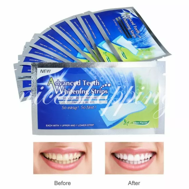 84 Pieces Mint Flavor Dental Whitening Strips Sticker Bleaching White Tooth Care