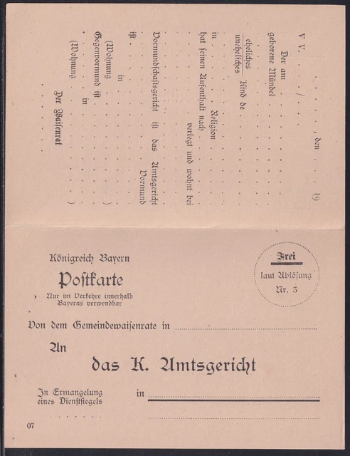 59105) Ganzsache Doppelkarte Gemeindewaisenrat DPB 4/03 2