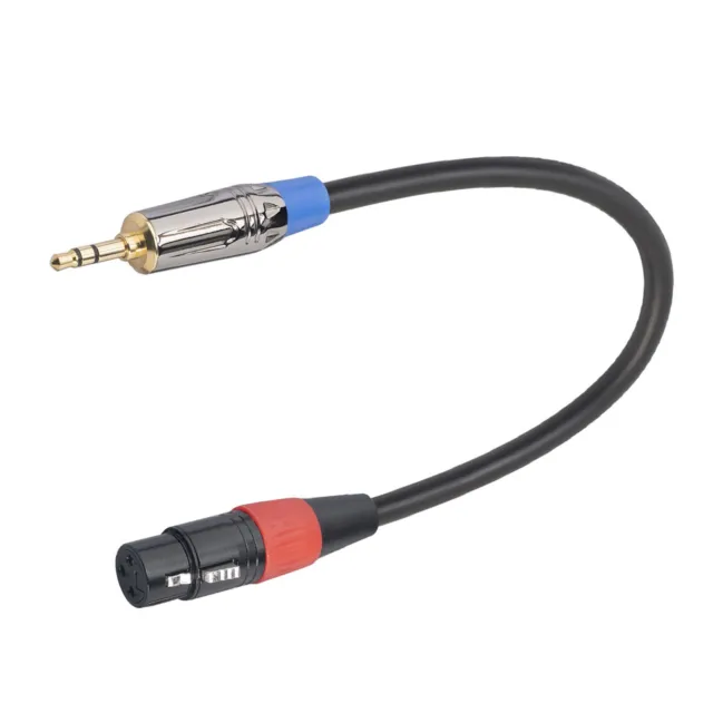 3.5mm TRS Male to 3Pin XLR Female Cable Dual Layer Shielded  Mic Audio Cable