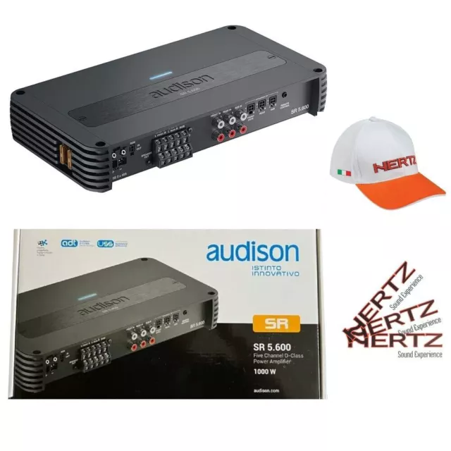 Audison SR 5.600 Amplificatore  5 canali per Auto con Crossover+ Capellino Hertz