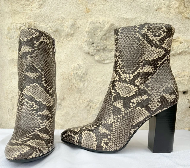 Bottines simili cuir croco 36 37 38 39 40 41 NEUVES