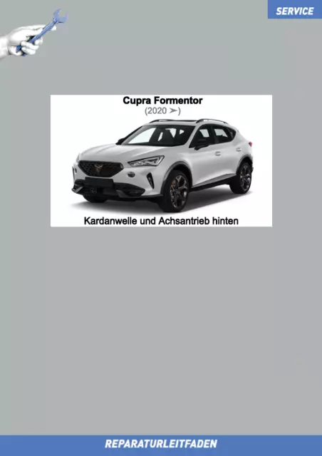 Cupra Formentor (2020 ➤) Reparaturleitfaden Kardanwelle und Achsantrieb hinten