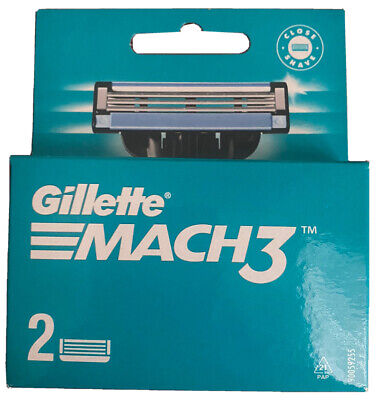 Paquete de 2 cartuchos de afeitado manual Gillette Mach 3 cuchillas de afeitar