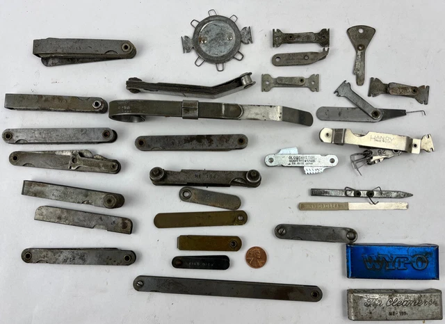 Lot of 29 Feeler Gauges Spark Plug Gages Nozzle Cleaners Automotive Tools