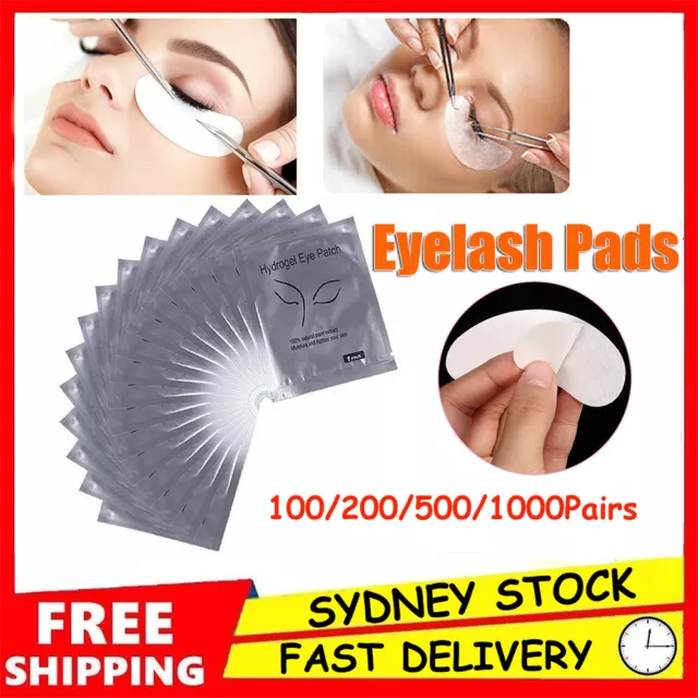 2000 x Under Eye Curve Eyelash Pads Gel Patch Lint Free Lash Extension Beauty AU