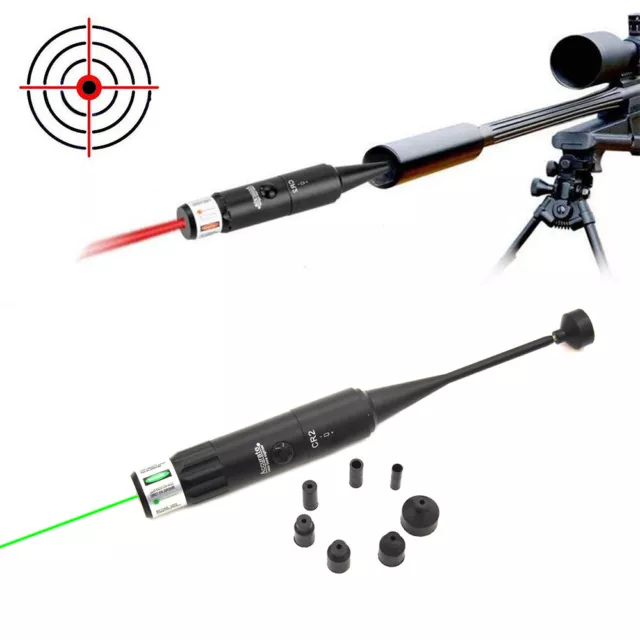 Green Red Dot Bore Sight with On Off Switch for .177 to .50 Caliber w/Battery
