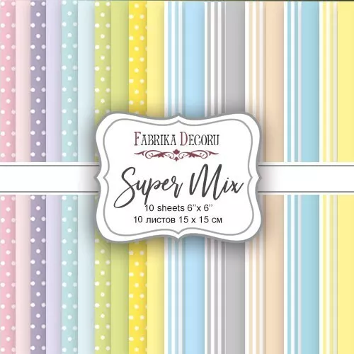 12 papiers scrapbooking 30,5 x 30,5 cm FABRIKA DECORU SUPER MIX