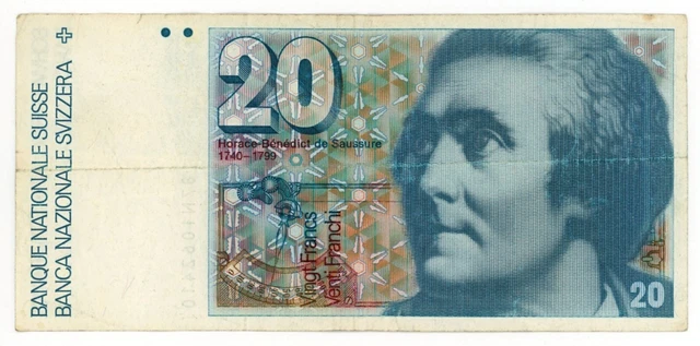 1987 Switzerland 20 Francs P55g.57 #19185