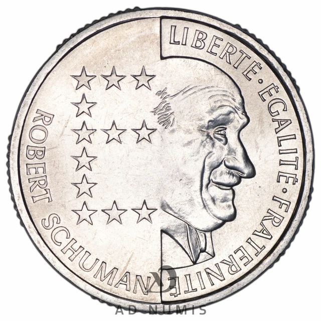 France 10 Francs 1986 ESSAI Robert Schuman FDC Pièce de monnaie française