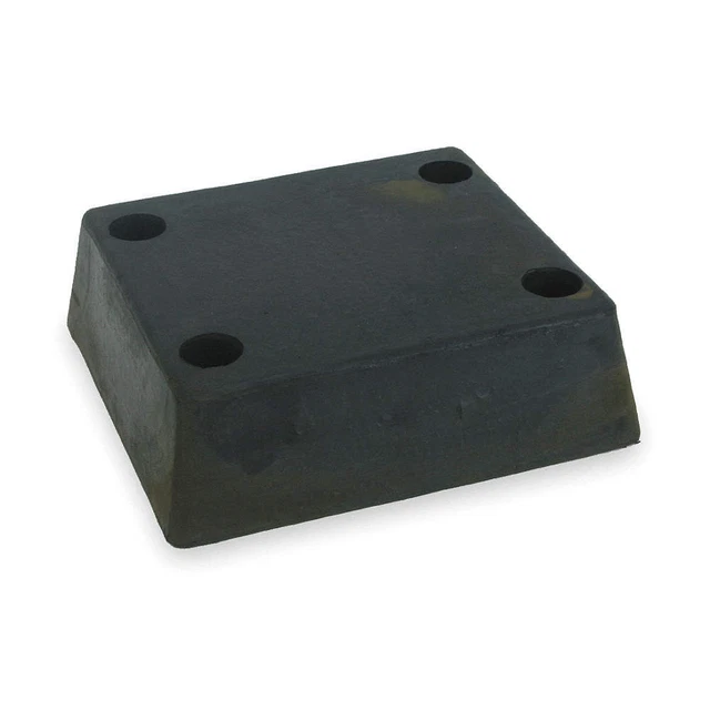 GRAINGER APPROVED 2MYR1 Dock Bumper,13"x4"x12",Rubber