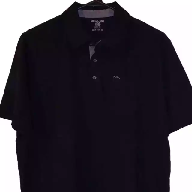 MICHAEL KORS Men's Black Short Sleeved Polo Shirt NWOT