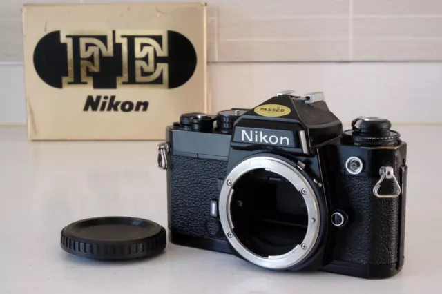 Nikon FE 35mm film camera body (black) – please see detailed description