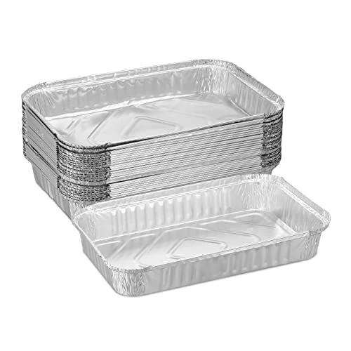 Relaxdays Barquettes Alimentaires, Lot de 25, récupération Graisse, Barbecue, L