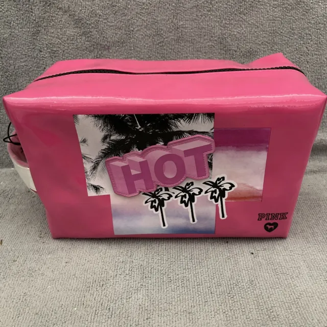 Victoria's Secret Hot Pink Beauty Bag Makeup Case Organizer Travel Cosmetic