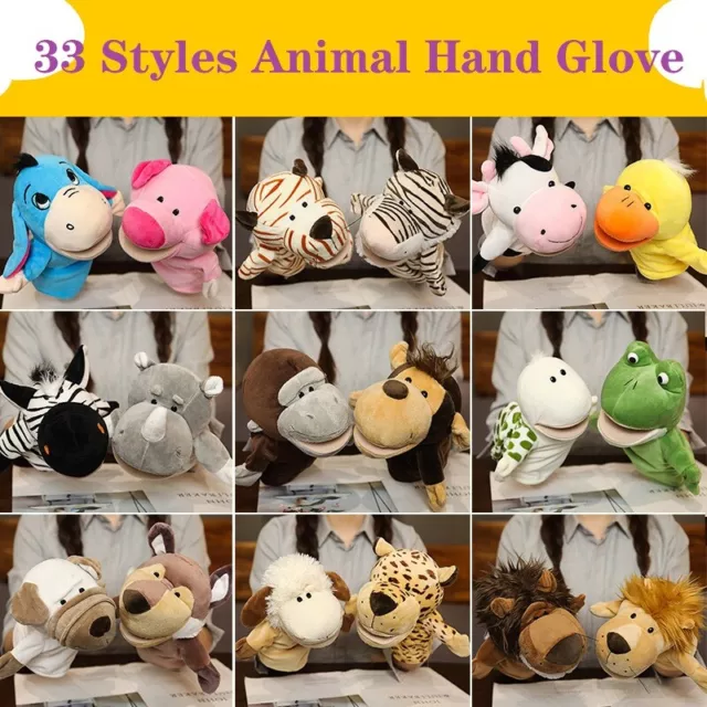 Animal Wildlife Hand Glove Puppet Soft Plush Puppets Kid Children Toy Gift UK 2