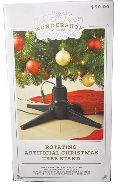 Wondershop Rotating Artificial Christmas Holiday 5.5 ft - 7.5 ft Tree Stand NIB