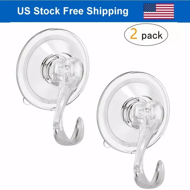 2PCS Heavy Duty Suction Cup Hook Christmas Wreath Suction Cup Wall Hooks Kitchen