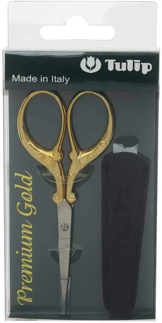 Tijera corte hilo tulip lujo oro premium TIG-001