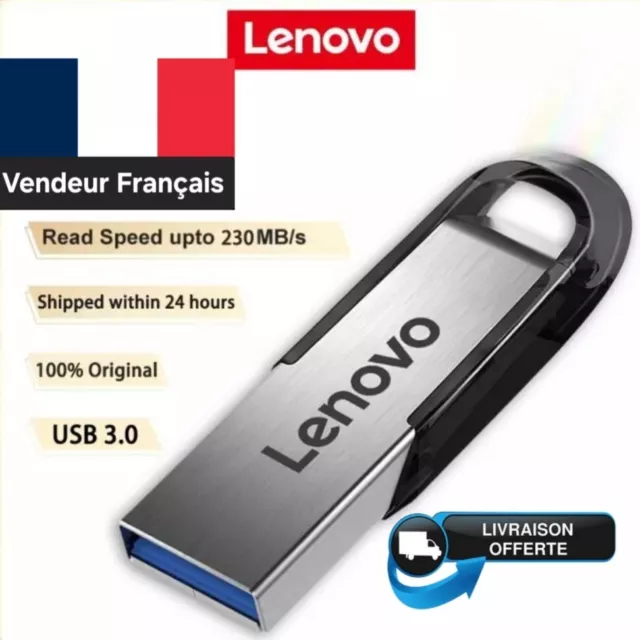 Clé USB 3.0 lenovo ultra-grande capacité 64go/128go/256go/haute vitesse