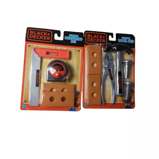 Black + Decker, Toys, Black Decker Junior Mega Tool Set 42 Tools  Accessories New