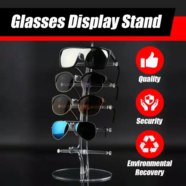 1/2x 5 Pair Rack Show Sunglasses Glasses Display Stand Holder Plastic Counter 2