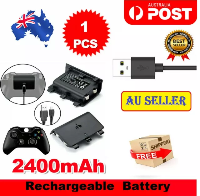 2400mAh Rechargeable Battery Pack With USB Cable For XBOX ONE Controller  AU