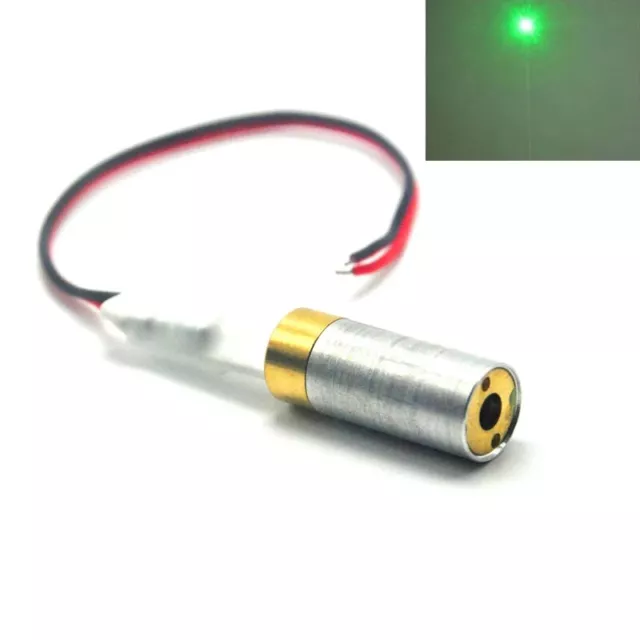 Industrial / Lab 532nm 10mW Green Bright Light Dot Laser Module 3.7V 5V