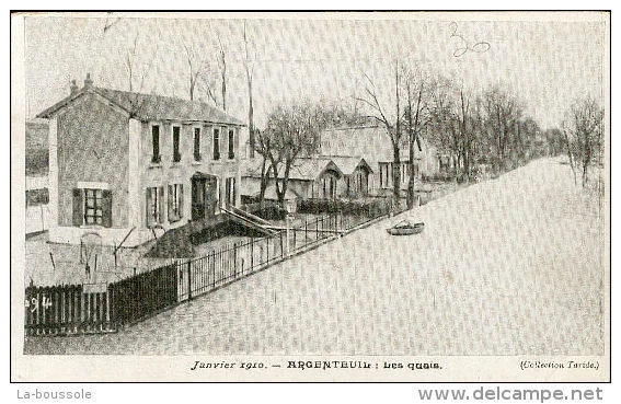 95 ARGENTEUIL - les quais en janvier 1910