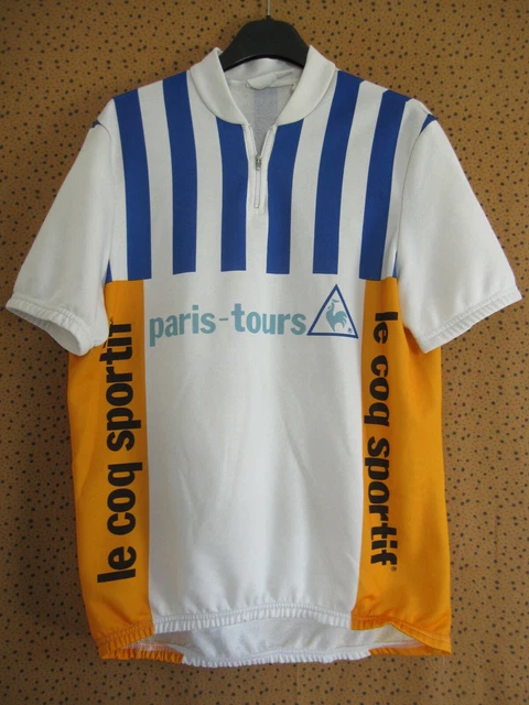 Maillot Cycliste Vintage Le Coq Sportif Années 80 – Violet, Taille M, Manches Longues
