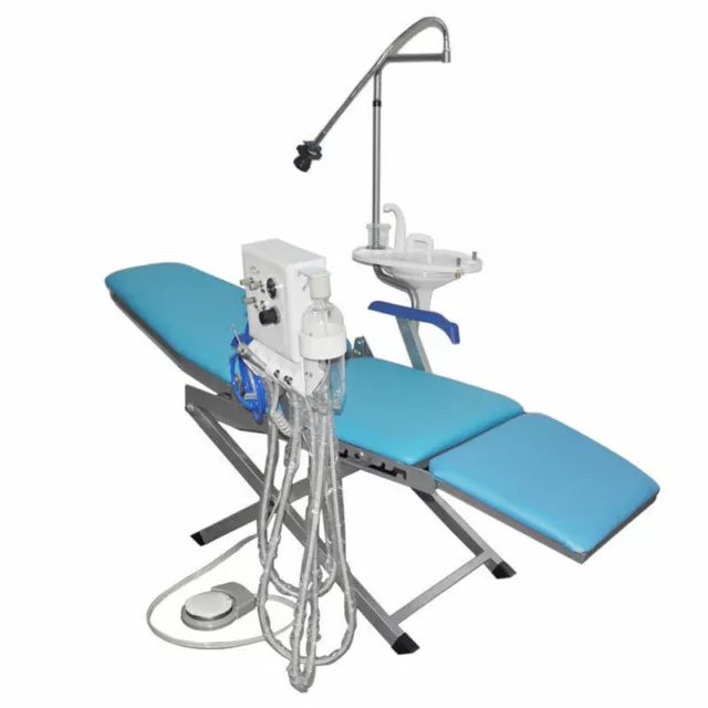 Dental Chair Behandlungseinheiten Zahnarztstuhl LED-Licht+4 LÖCHER Weak Suction