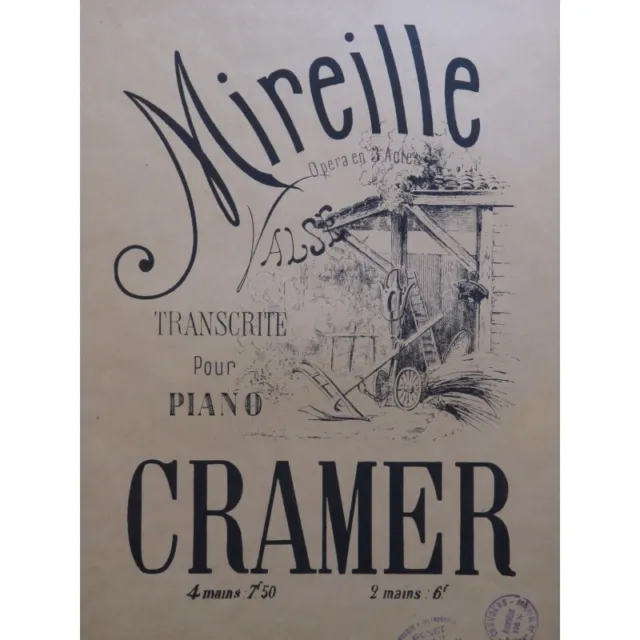 GOUNOD Charles Mireille Valse Ariette Piano ca1890