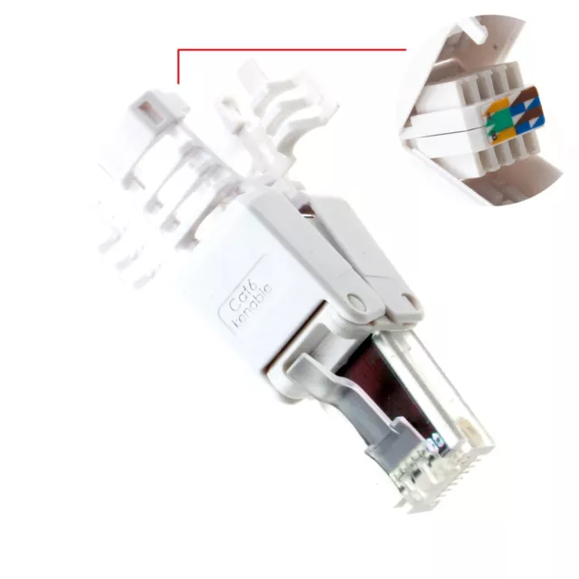 IDC Punch Down to RJ45 Plug for Solid Network Ethernet Cable Cat6