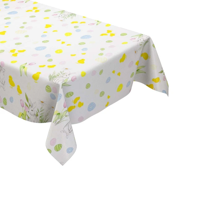 MEWATU NAPPE DE Table En Toile Cirée 01611-01 Pâques Lapin Carré Rond