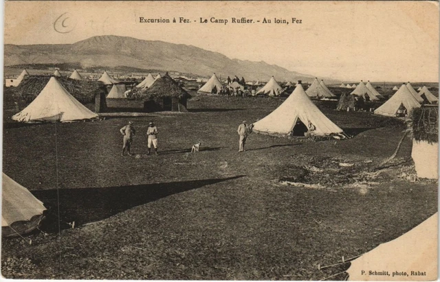 CPA AK Excursion to FEZ - Le Camp Ruffier - Far FEZ MOROCCO (669634)