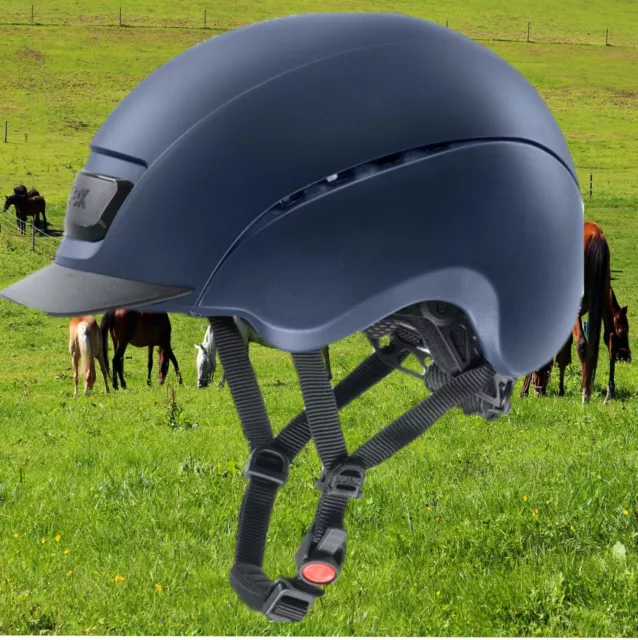 Reithelm Uvex Elexxion, Uvex Reitkappe Elexxion, Sicherheitsreithelm blau NEU