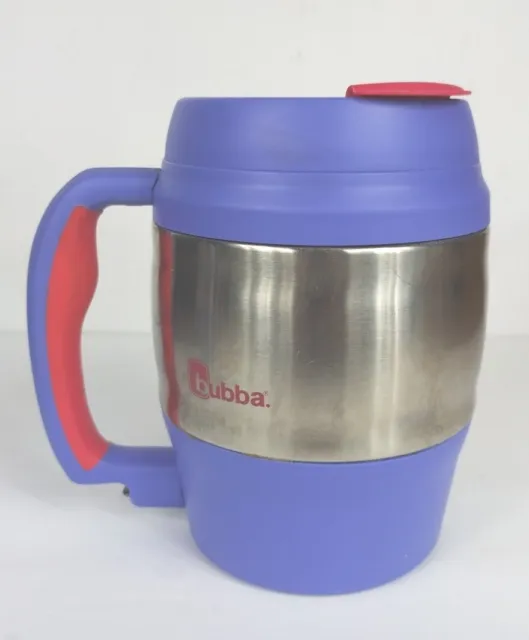 Bubba Keg Insulated Travel Mug 52oz Purple/Stainless Flip Top Thermos Hot & Cold
