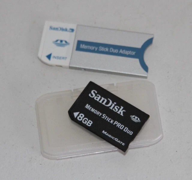 SANDISK 8GB MEMORY Stick Pro Duo Card Magicgate & Adapter For Sony PSP Camera £21.99 PicClick UK